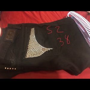 Black and silver Robin jeans